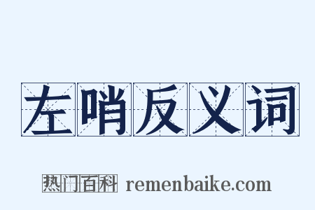 左哨反义词是什么意思的图片